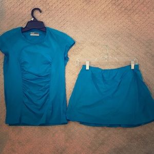 Blue tennis outfit